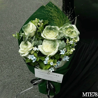 Huawang flower express flower gift scottish green rose birthday gift for girlfriend and wife bouquet delivered in the same city warm and sunny 5 scottish green roses | mte78