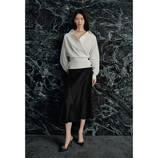 Obbligato origato summer polo lapel design waist shirt suit off-white s