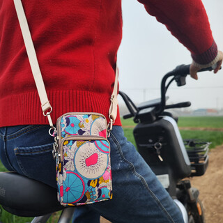 Yayle2025 new mobile phone bag women's cross-body halter neck mobile phone bag portable wrist coin purse mother running sleeve arm bag beige lemon-small 3 layers