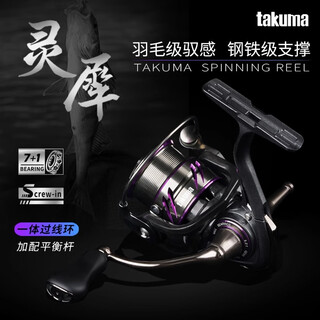 Takuma lingxi micro-object spinning wheel shallow line cup horse mouth ultra-light small body long-range carbon metal line cup oblique mouth fishing line wheel 2000s shallow line cup with balance rod