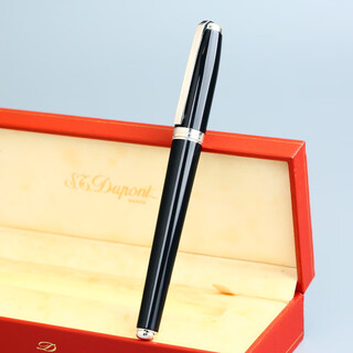 Second-hand 95 new s.t.dupont ballpoint pen silver black lacquer accessories business office signature luxury gift writing tool