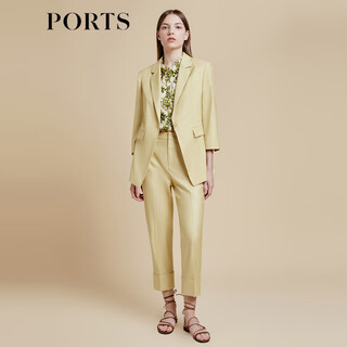 Торговый центр ports baozi в том же стиле весной и летом, новый женский горчично-желтый костюм с рукавами три четверти для женщин ld8j079mwq047 мохово-зеленый xs (2)