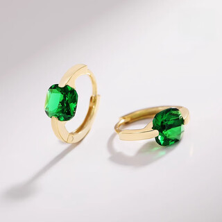 Fat donglai quality green jade earrings mo shang cat emerald earrings silver earrings new chinese style light luxury