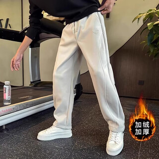 Kuraishi kazuki trendy brand light luxury wide fashion versatile straight pants men 2025 new sports pants american casual loose trousers paris gray plus velvet 3xl