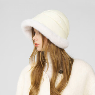 Kenmont cute plush windproof and warm fisherman hat for women with large head circumference, down coldproof ear protection and temperament basin hat km-5283