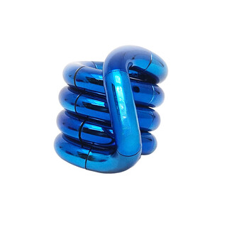 
Metal Twister Warm-changing Gem Twister Metal Series Decompression Artifact Adult ADHD Focus Training 12602-Blue