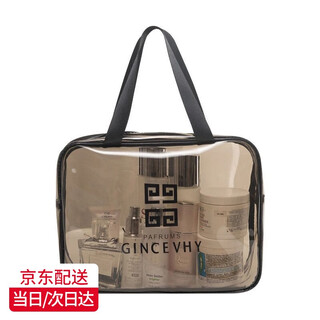 战舵新款化妆包潮流收纳手提防水大容量女便携超火收纳袋旅行洗漱包包 透明收纳包-灰色大号