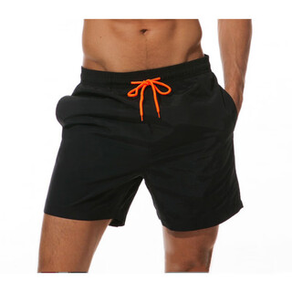 Xiangyuange swimming trunks men's anti-embarrassing quick-drying beach trunks adult hot spring swimming trunks high-end swimsuit dopamine surf shorts men's es6 black (triangular lining) m