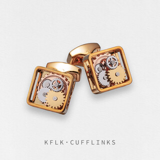 Kflk high-end cufflinks men's gear cufflinks shirt light luxury hollow french cufflinks cfflinks custom lettering gold