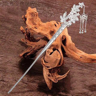 Jbv old phoenix 999 sterling silver pure silver new style autumn maple leaf hairpin chinese style ancient style walking tassel silver hairpin hairpin maple leaf hairpin same style