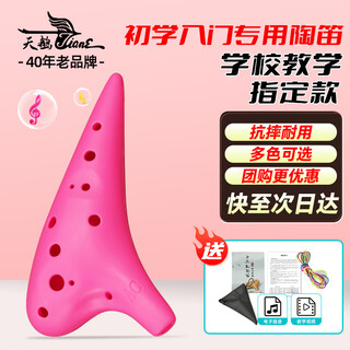 Swan (swan) t02 ocarina 12-hole ac alto c key resin plastic children's entry-level teaching musical instrument school special pink