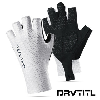 Releo cycling gloves summer bicycle road half-finger mountain bike men's and women's bicycle sun protection shock absorption sports non-slip breathable white half-finger m size