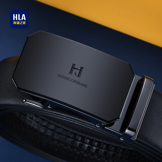 Heilan house (hla) belt men's automatic buckle fashion belt men's belt for boyfriend as a birthday gift for dad new trend business style black