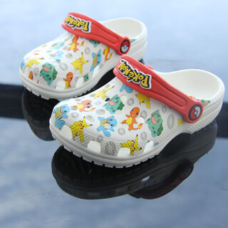 Corcs crocs children's croc shoes girls bathroom slippers outer shoes casual non-slip baotou beach shoes summer light elf 16.5 c10=27-28(165mm)