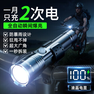 Shuosen bicycle light headlight night riding bright flashlight type-c rechargeable mountain bike road bike rainproof riding equipment