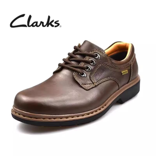 Qile genuine leather men's shoes new business casual shoes lace-up waterproof cowhide shoes rockie l brown 41