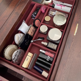Customized leather cosmetic storage