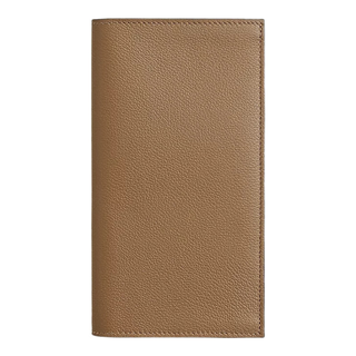 Hermes (hermes) men's new coin purse long wallet twill passport holder swift calfskin bag brown