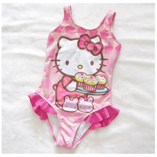 Xingmo new ice and snow children's swimsuit kt cat baby one-piece swimsuit children's sun protection cute bikini girls' swimsuit 90