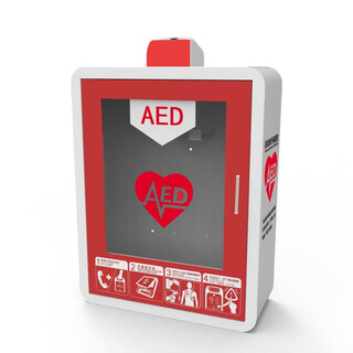 Aed medical hanging box power on alarm 16.5 inch 32 inch 43 inch video capable medical chassis cabinet wall hanging cabinet red