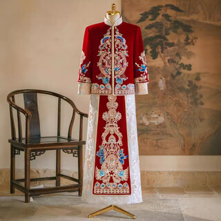 Men's xiuhe suit 2025 new chinese style groom wedding toast dress advanced dragon and phoenix coat men's tang suit show kimono 605 velvet m 136jin jin is equal to 0.5kg -155jin jin is equal to 0.5kg