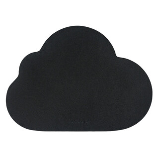 宜适酷（EXCO）云朵皮质鼠标垫小号可爱防水皮革桌垫 小鼠标垫电脑办公垫子方便携带鼠标男女生黑色 0505