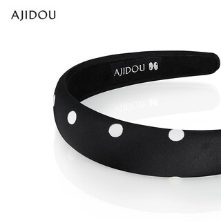 Ajidou ajidou headband, the same style in the offline mall, simple wave headband, birthday gift for girlfriend and wife, black and white