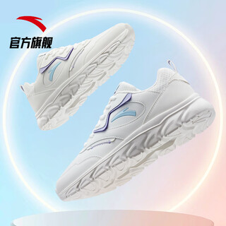 安踏轻便跑鞋女革面防泼水软底跑步鞋轻质减震运动休闲鞋女旅游鞋