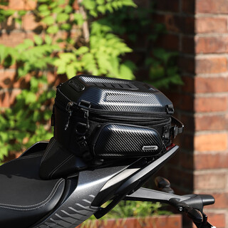 Rhinowalk rhino motorcycle tail bag helmet bag imitation race seat bag trunk waterproof backpack cycling equipment storage carbon fiber black small 18l mtr4001 series hard shell motorcycle tail bag