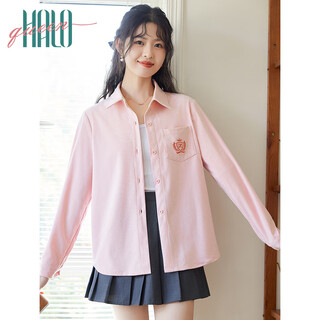 Halo queen thick corduroy shirt women's spring and autumn new comfortable fabric versatile shirt design h144c3001