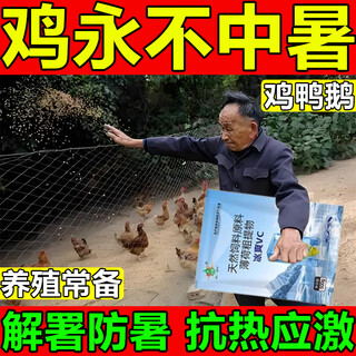 First-aid medicine for chickens to prevent heatstroke, relieve heat, veterinary medicine, pigs, cattle, sheep, chickens, ducks, geese, pigeons, drowsy cooling, anti-heat and anti-stress general purpose, one package, same day delivery