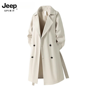 Jeep spirit german mid-length windbreaker men's british style casual over-the-knee coat jacket for men khaki wassup other m recommended weight 90-120jin jin equals 0.5 kg