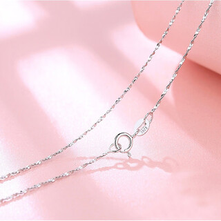 Necklace for women without pendant clavicle chain replacement plain chain chain universal naked chain fine accessories trendy platinum pt950 light luxury model - baby's breath length 40cm
