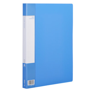 Qixin (comix) a4 contract loose-leaf insert bag folder student test paper subject storage folder 40 bags fixed information book pf40ak blue (5 pieces)