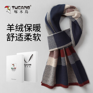 Woodpecker (tucano) scarf for men with cashmere winter thickened warm wool men's all-match scarf new year's birthday gift gift box
