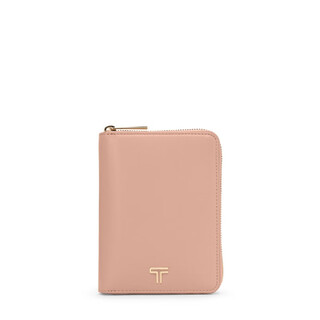 Tumi anti-theft passport bag for traveling abroad, business trip, wallet, card bag, gift business, 2025 new style portable luxury blush for men and women, elegant pink 6*4.5 inches/15*11.5 cm