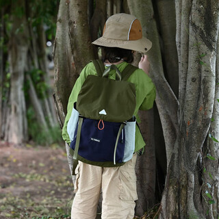 Bo naling children's backpack outdoor travel boys and girls spring and autumn tour mountaineering bag travel lightweight backpack primary school bag outdoor backpack - green