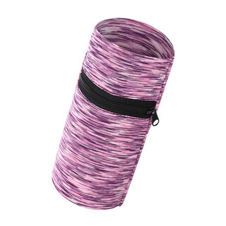 Fox outdoor fitness running wrist bag night running sports high elastic wrist arm bag key mobile phone storage portable zero purple stripe one size