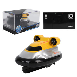 荣德堂迷你六通遥控潜水艇快艇核潜艇小遥控气垫遥控潜水艇 气垫船黄色2.4G 标配+usb充-加电池螺丝刀
