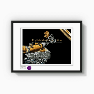 S5h genuine limited edition cigar bar decorative painting high-value print studio cigar room hanging painting living room decoration ems cuban cigar cohiba black frame 64.5*44.5