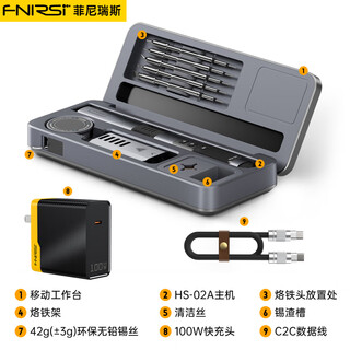 Smart soldering iron 100w portable constant temperature soldering station soldering pen home repair welding hs-02a family photo + mobile workbench