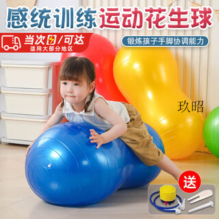 Zhizhou yoga ball peanut ball children's sensory training equipment balance dalong fitness ball pregnant women massage household anti-blue peanut ball + inflator