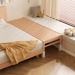 Miobior customized bay window baby splicing bed with widened sides, children's solid wood bed that adults can sleep on, seamless splicing artifact, flat bed + upgraded lifting legs 200*60cm