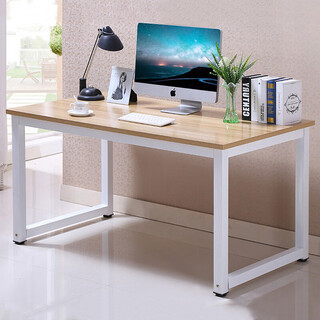 Zhongwei computer desk desktop simple desk modern simple steel wood desk 140*50cm