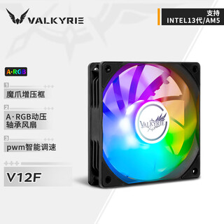 瓦尔基里(VALKYRIE）V12F VK FDB动压轴承 12CM机箱风扇 4Pin PWM ARGB灯效 