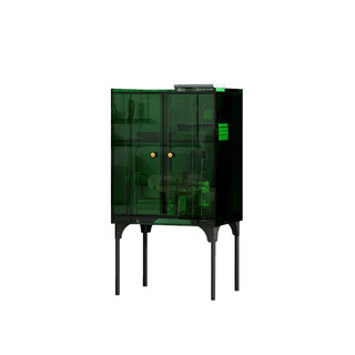 Gray square side cabinet wine cabinet he sui same style acrylic storage cabinet multi-function storage cabinet home bedroom sofa side cabinet-sapphire green-600*380*930