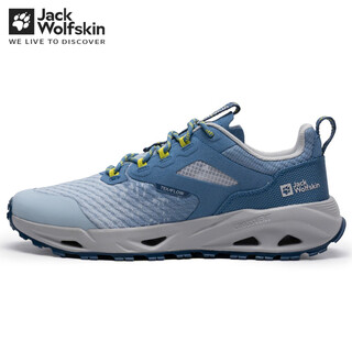 Jack wolfskin jackwolfskin men's and women's shoes spring outdoor wear-resistant mesh hiking shoes breathable hiking shoes men's 4064321-1325_natural blue_recommended to shoot 40.5__250mm