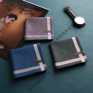 Clcey fireworks high-end handkerchief men's valentine's day gift pure cotton sweat-absorbent square handkerchief retro wipe sweat fireworks envelope packed 43cm 3 pieces 3 pieces