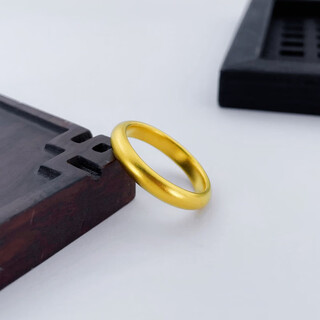 Yongzhe gold couple ring women's loach back gold ring men's 999 pure gold 520 valentine's day gift for girlfriend loach back ring no. 22 ring about 1.55g