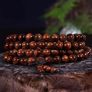 黄花梨手串海南木质佛珠手链小叶紫檀男文玩 海南0.6厘米*108颗